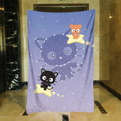 Chococat S1141 Anime Customized Throw Blanket Plush Warm Cartoon Decoration Bed Home Blankets Unisex Gift 20 - Chococat Shop