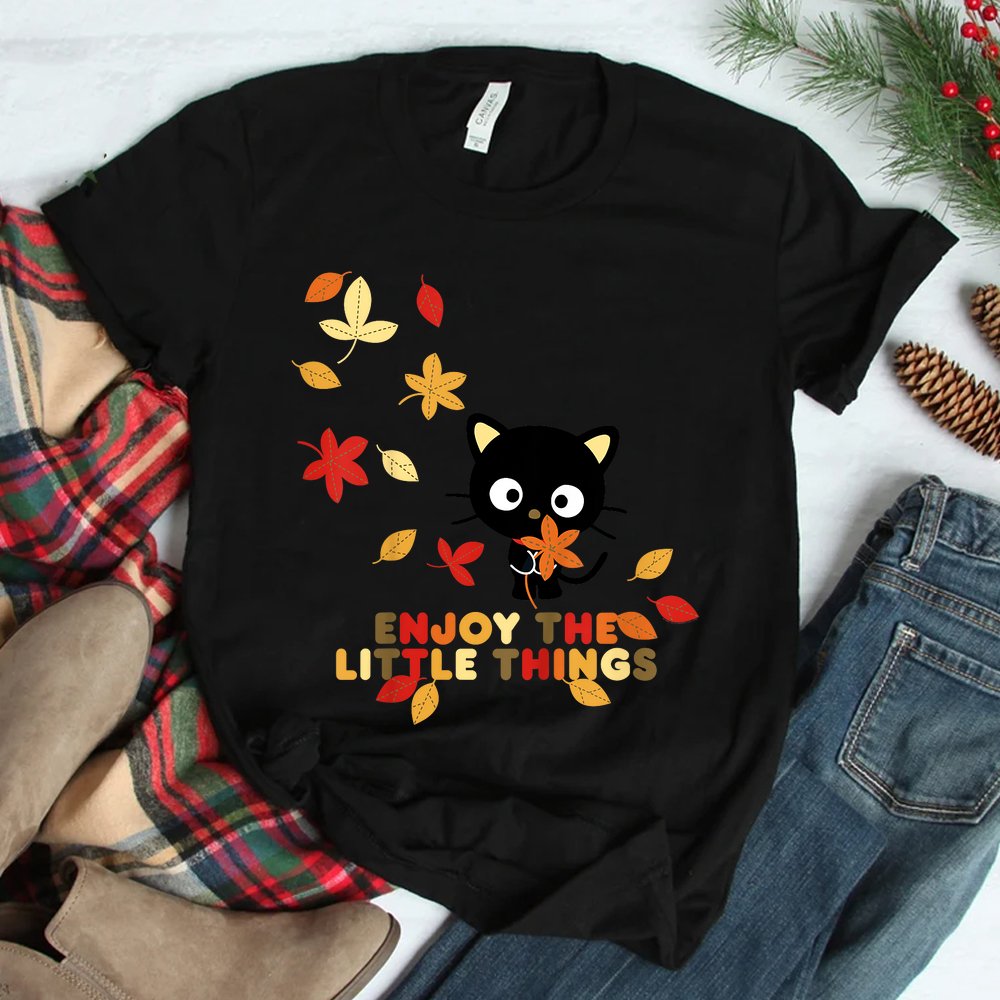 chococat enjoy the little things fall leaves shirt 2 - Chococat Shop
